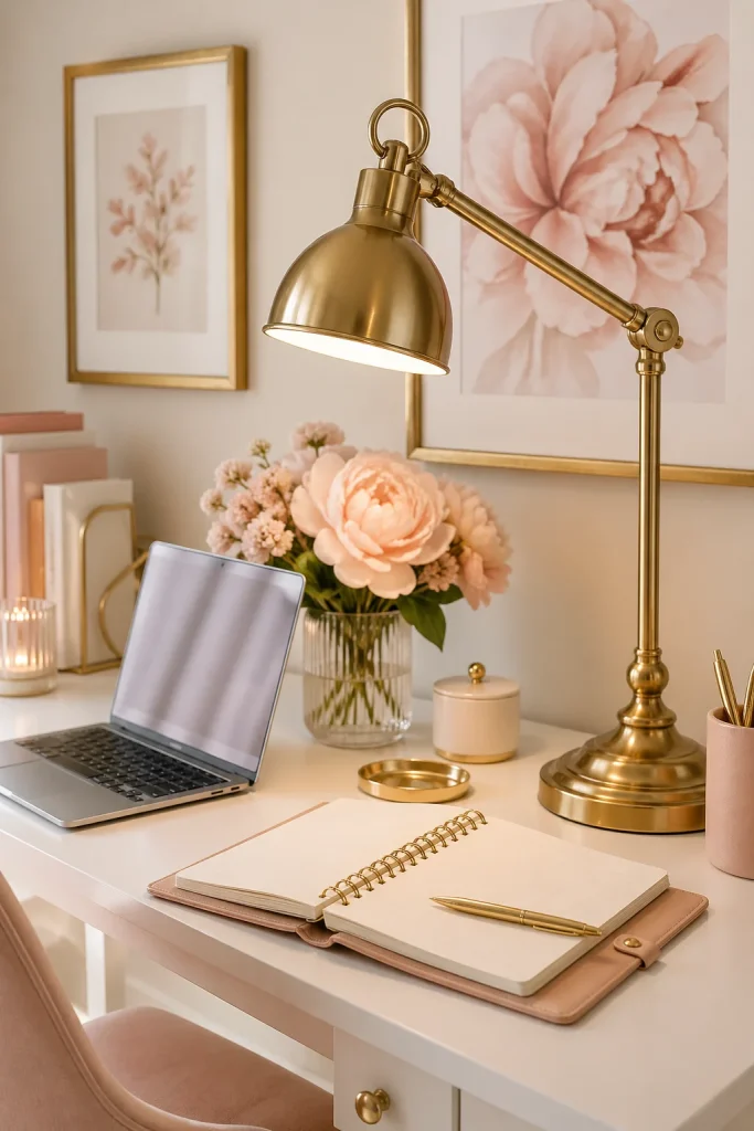 Add a Gold or Brass Task Lamp