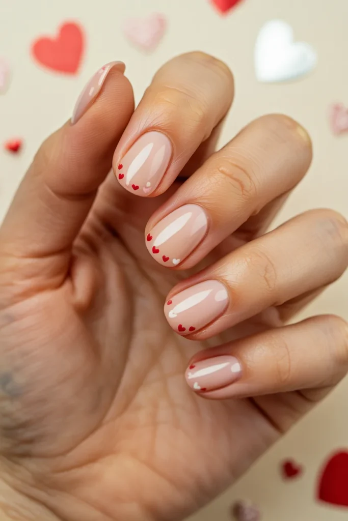 32 Elegant Valentine’s Day Nail Ideas for a Chic Romantic Manicure 25 Almond Nails With Micro Hearts
