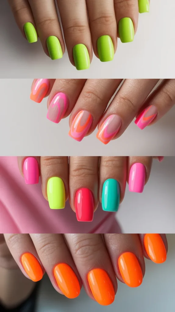 Best Neon Nail Ideas by Nail Shape
