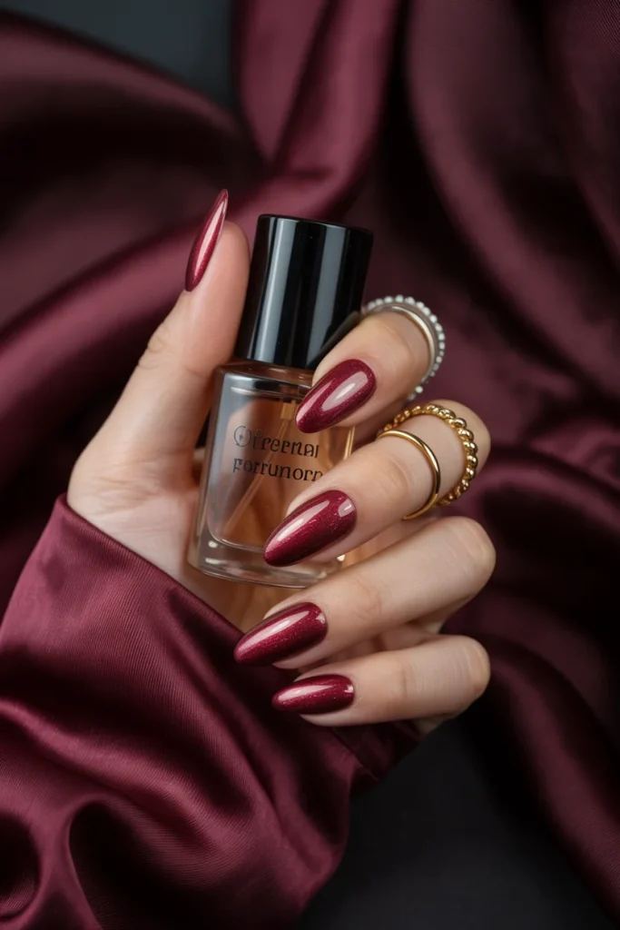 Cranberry Cat Eye Nails