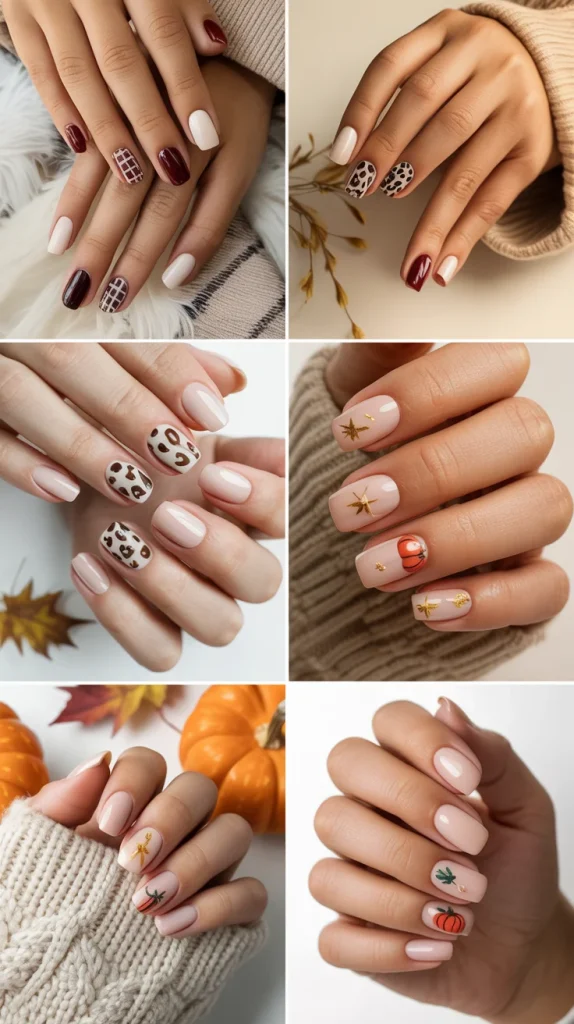 Cute Patterned Short Fall Nails