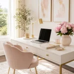 31 Feminine Home Office Ideas for a Chic, Functional Workspace 2 Featured Image 1 1