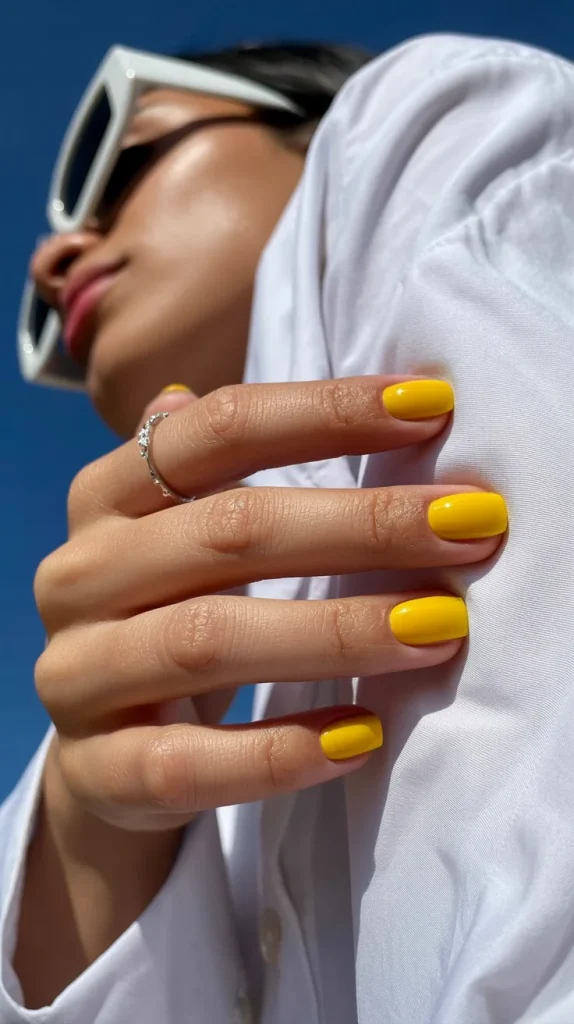 Highlighter Yellow Nails