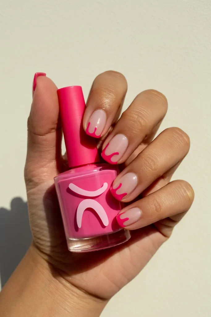 Hot Pink Squiggle Tips