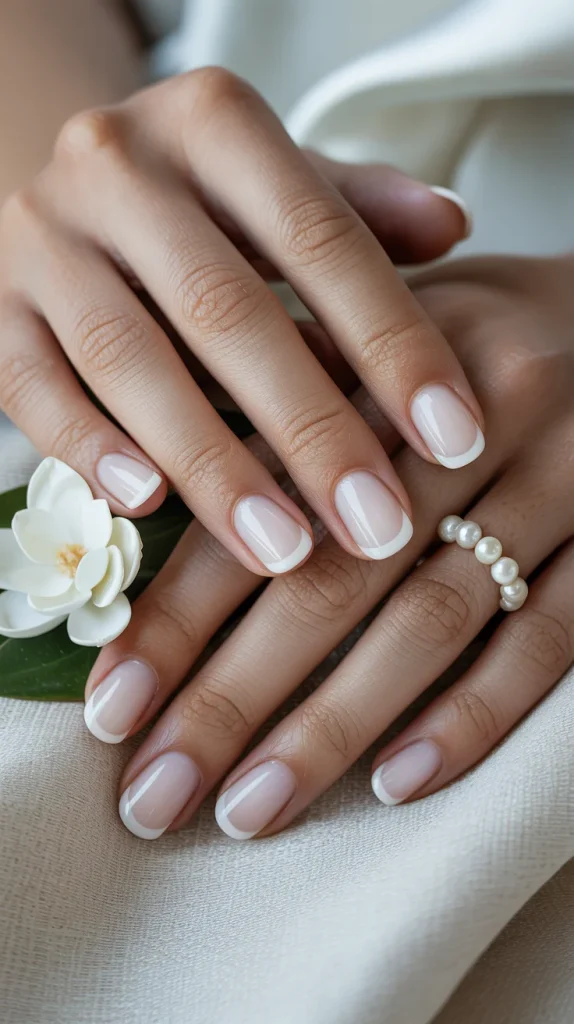 27 Classy Short Nail Ideas for Summer That Look Fresh and Polished 4 Milky White Micro French Nails