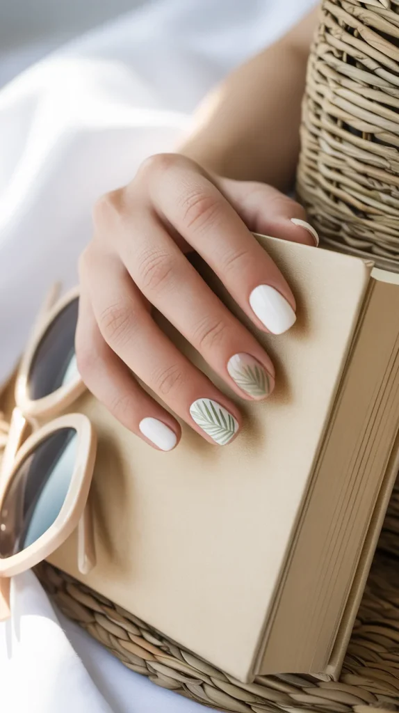 27 Classy Short Nail Ideas for Summer That Look Fresh and Polished 22 Minimal Palm Accent Nails