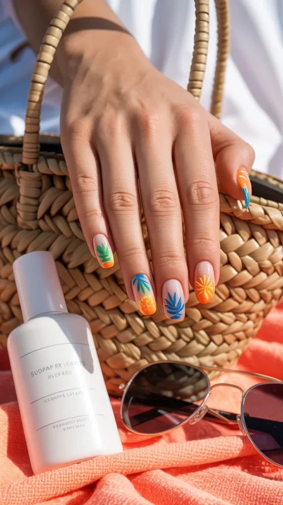 Neon Vacation Nails