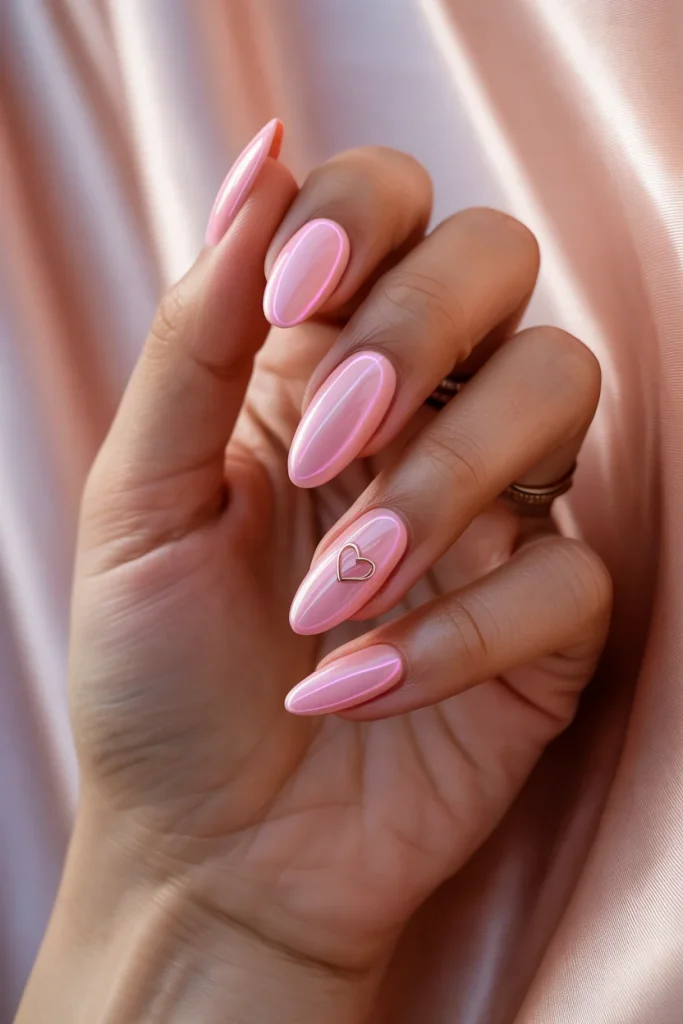 Pink Cat Eye Nails