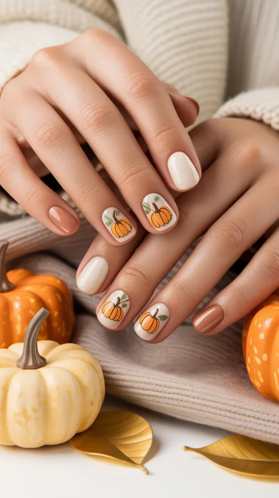 Pumpkin Patch Nail Art