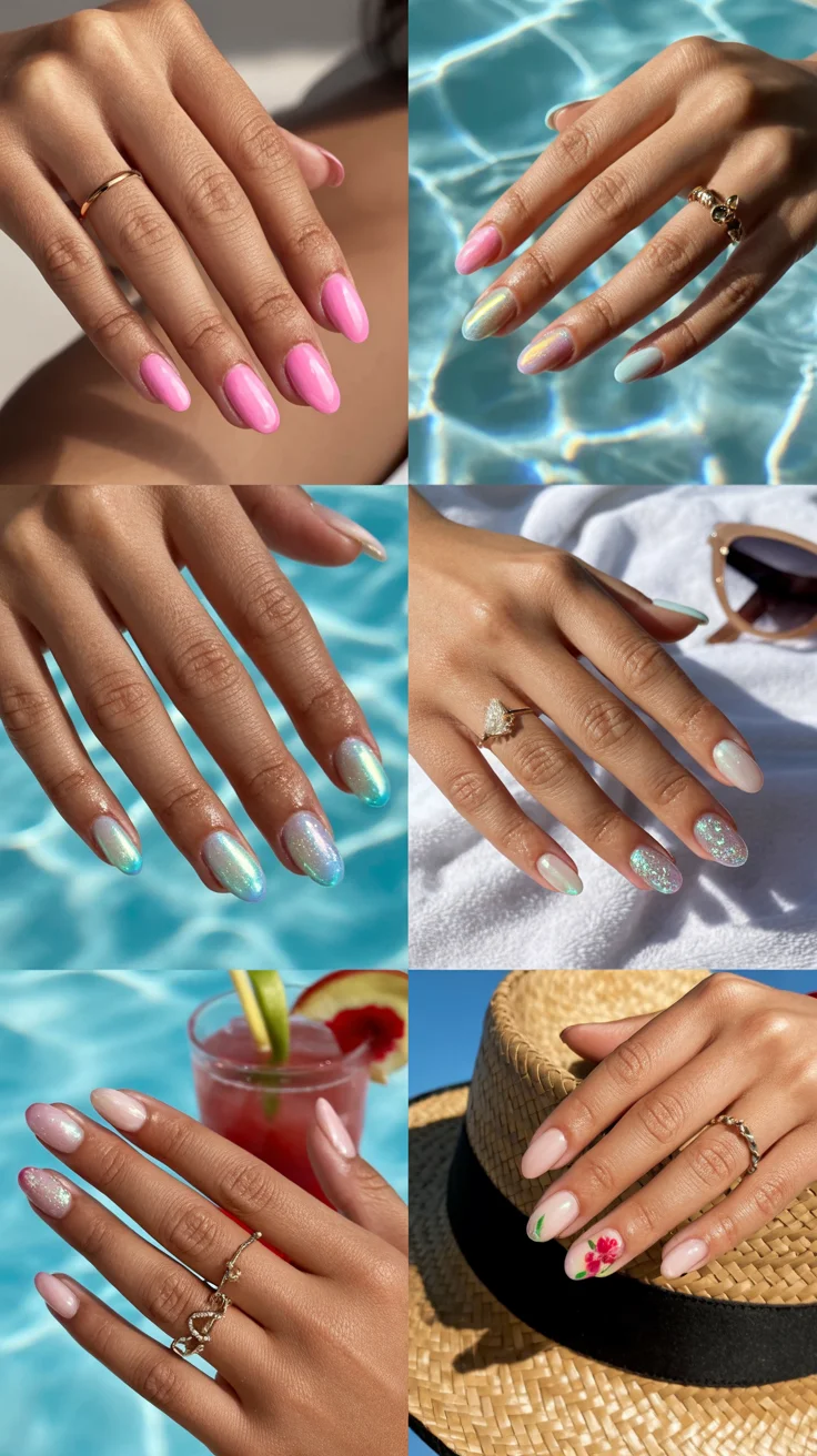 30 Chic Vacation Nail Ideas That Look Expensive on Every Getaway 16 Resort and Poolside Vacation Nail Ideas
