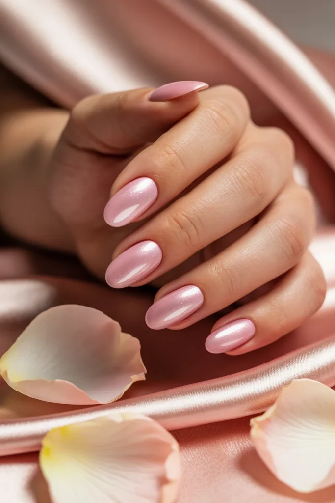 32 Elegant Valentine’s Day Nail Ideas for a Chic Romantic Manicure 22 Soft Pink Cat Eye Nails