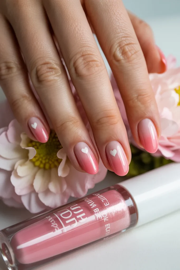Soft Pink Gradient Nails